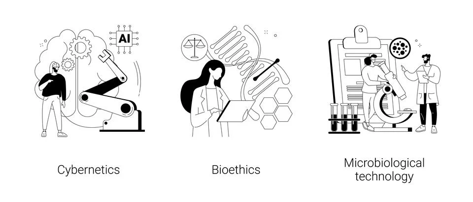 Biological science abstract concept vector illustrations. Stock Illustration