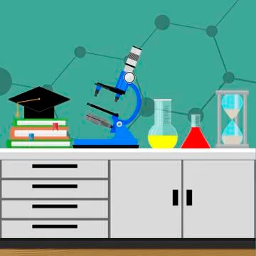 Biological science experiment Stock Illustration