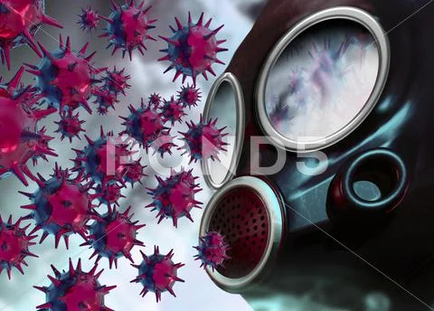Biological warfare, conceptual artwork Stock Illustration