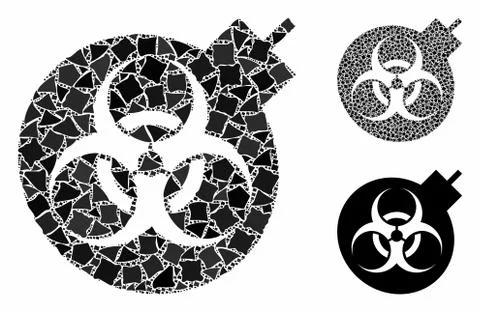 Biological weapons Composition Icon of Inequal Elements Stock Illustration