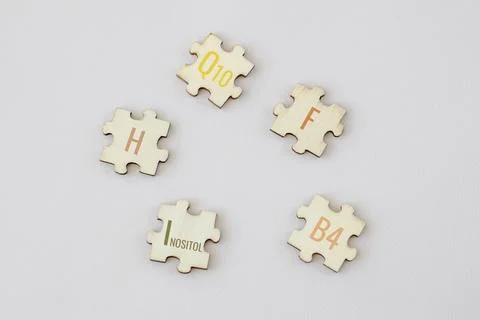 Biologically important elements for humans with multicolored inscriptions on a Stock Photos