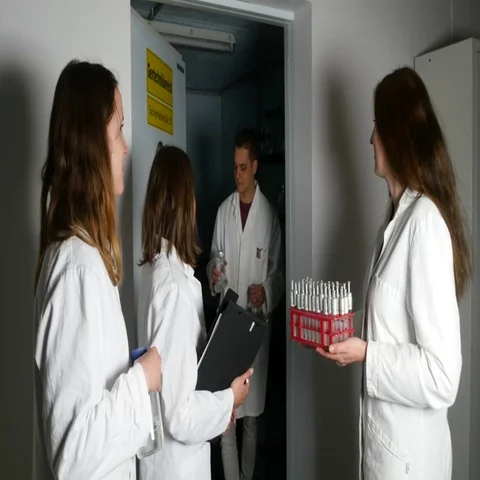 Biologists in the genetic area Video stock 69481305