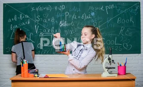 Biology and chemistry lessons. Theory and practice. Observe chemical reactions Stock Photos