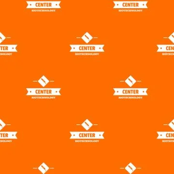 Biology center pattern vector orange Stock Illustration