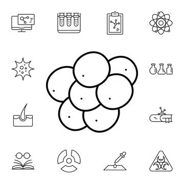 Biology, eggs flat vector icon in biology pack Stock Illustration