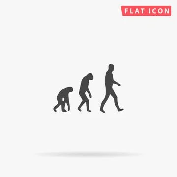 Biology Evolution flat vector icon Illustrazione stock
