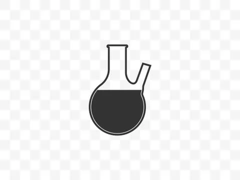 Biology, experiment, flask icon. Vector illustration, flat design. Stock Illustration