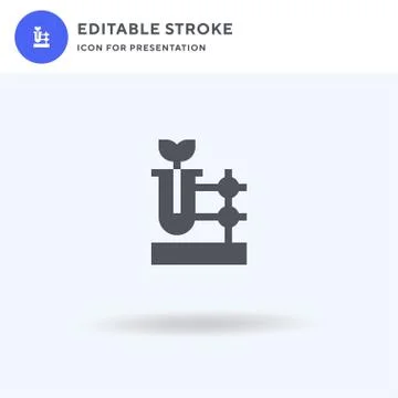 Biology icon vector, filled flat sign, solid pictogram isolated on white, logo 스톡 일러스트