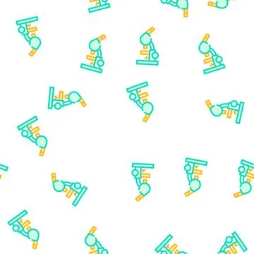 Biology microscope color icon vector color illustration Illustrazione stock