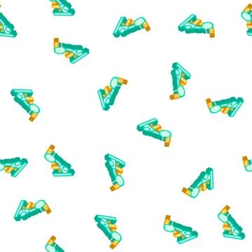 Biology microscope isometric icon vector color illustration Stock Illustration