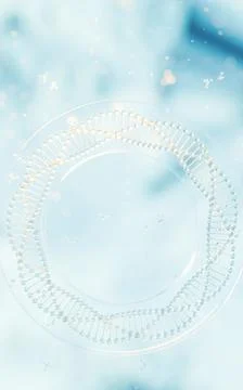 Biology molecules structure, 3d rendering. Illustrazione stock