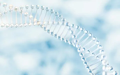 Biology molecules structure, 3d rendering. Stock Illustration