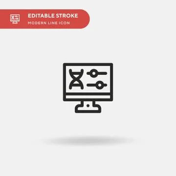 Biology Simple vector icon. Illustration symbol design template for web mobil 스톡 일러스트