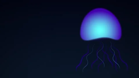 Bioluminescent Jellyfish Seamless Loop Background Stock Footage 342587141