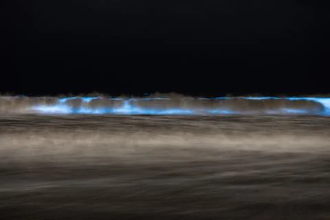 Bioluminescent Waves Stock Photos