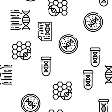 Biomaterials Seamless Pattern Vector Stock Illustration