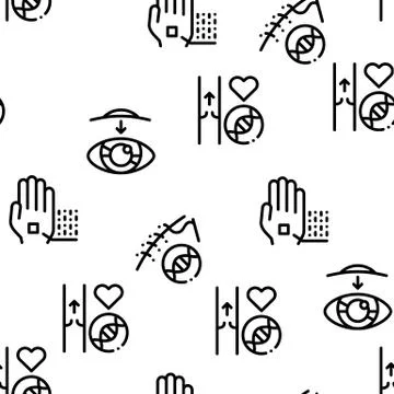 Biomaterials Seamless Pattern Vector Stock Illustration