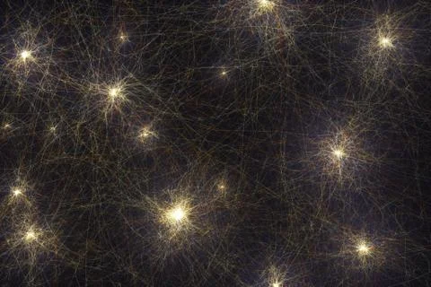 Biomechanical Cells Artificial Intelligence Neural Brain Stock Illustration