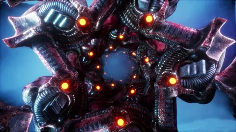 Biomechanical Tunnel VJ Loop 스톡 동영상 271352672
