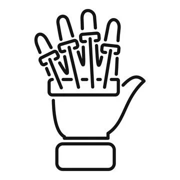 Biomechanics engineer designing futuristic bionic hand prosthesis Stock Illustration