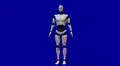 Biomechanoid robot 3D animation turn around full body 4k or 4k+ Resolution