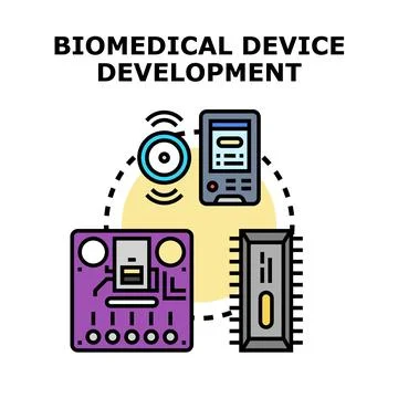 Biomedical device development concept with electronic components イラスト素材