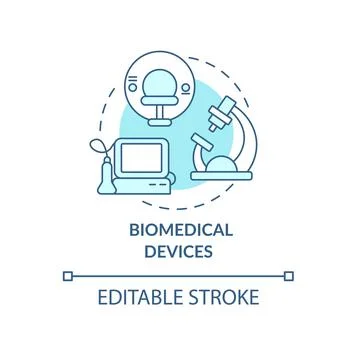 Biomedical devices concept icon. Stock Illustration