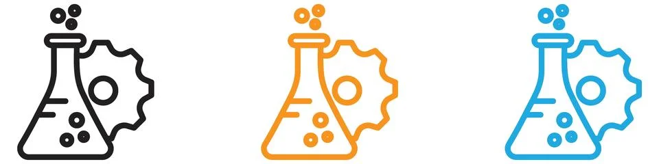 Biomedical engineer icon vector logo set collection for web app ui Stock Illustration