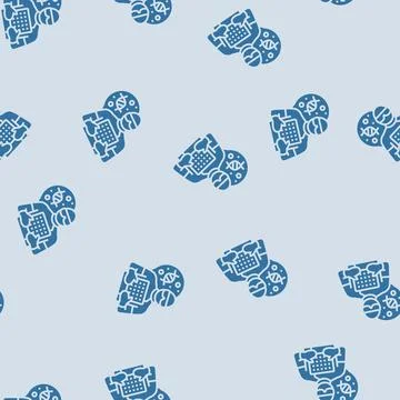 Biomedical engineer worker glyph seamless pattern Stock Illustration