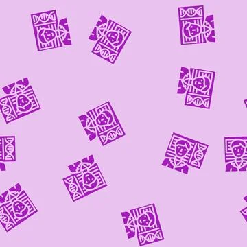 Biomedical engineer worker glyph vector seamless pattern イラスト素材