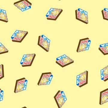 Biomedical engineer worker isometric icon seamless pattern Stock Illustration