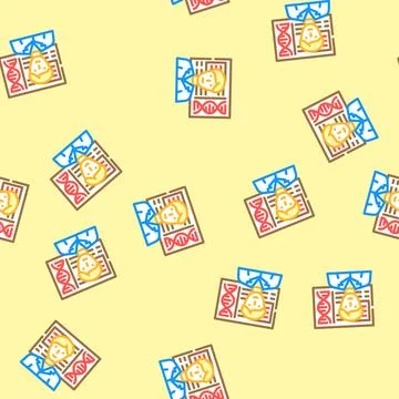 Biomedical engineer worker vector seamless pattern Stockillustratie