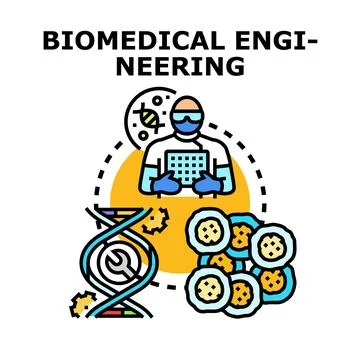 Biomedical engineering for genetic research and cell development Illustrazione stock
