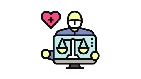 Biomedical ethics color icon animation Stock Footage 326097178