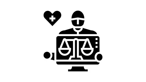 Biomedical ethics glyph icon animation Stock Footage 326155421