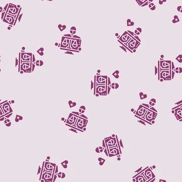 Biomedical ethics glyph seamless pattern 스톡 일러스트