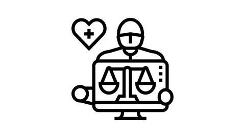 Biomedical ethics line icon animation Stock Footage 326133917