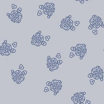 Biomedical ethics line seamless pattern 스톡 일러스트