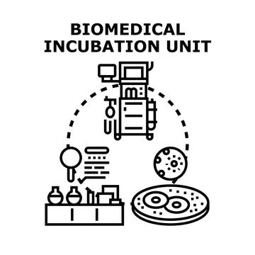 Biomedical incubation unit concept vector illustration Stock Illustration