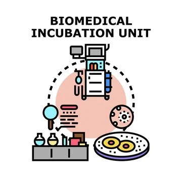 Biomedical incubation unit concept vector illustration Stock Illustration