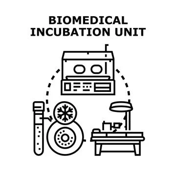 Biomedical incubation unit concept vector illustration Stock Illustration
