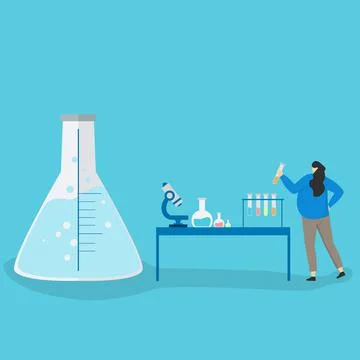 Biomedical Research Laboratory Stock Illustration