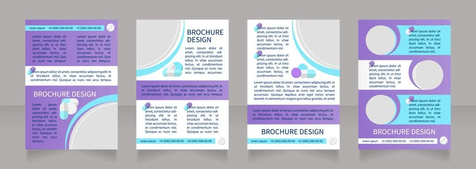 Biomedical research program blank brochure layout design Stock-Illustration