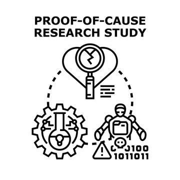 Biomedical research study for causal analysis Stock Illustration