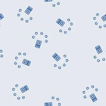 Biomedical sensor glyph seamless pattern Stock Illustration