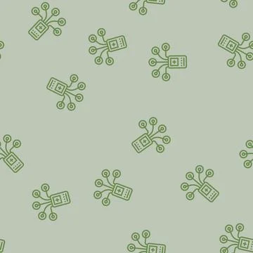 Biomedical sensor line seamless pattern Stock Illustration