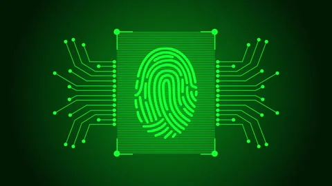 Biometric Access Control Security Video Animated Background 스톡 동영상 342783563