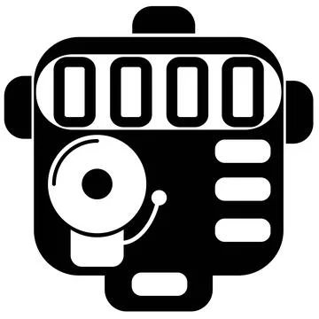 Biometric attendance device with fingerprint scanner Stock Illustration