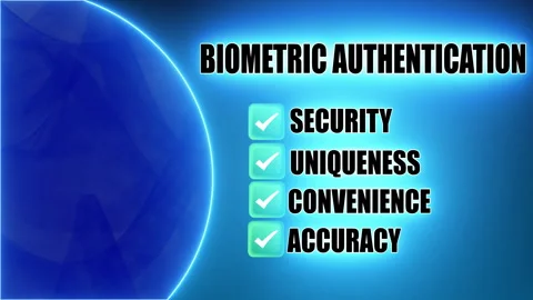 Biometric Authentication - Black text on neon background Stock Footage 302479434