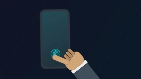 Biometric Authentication by scanning fingerprint on cell phone screen Vídeos de archivo 343124085